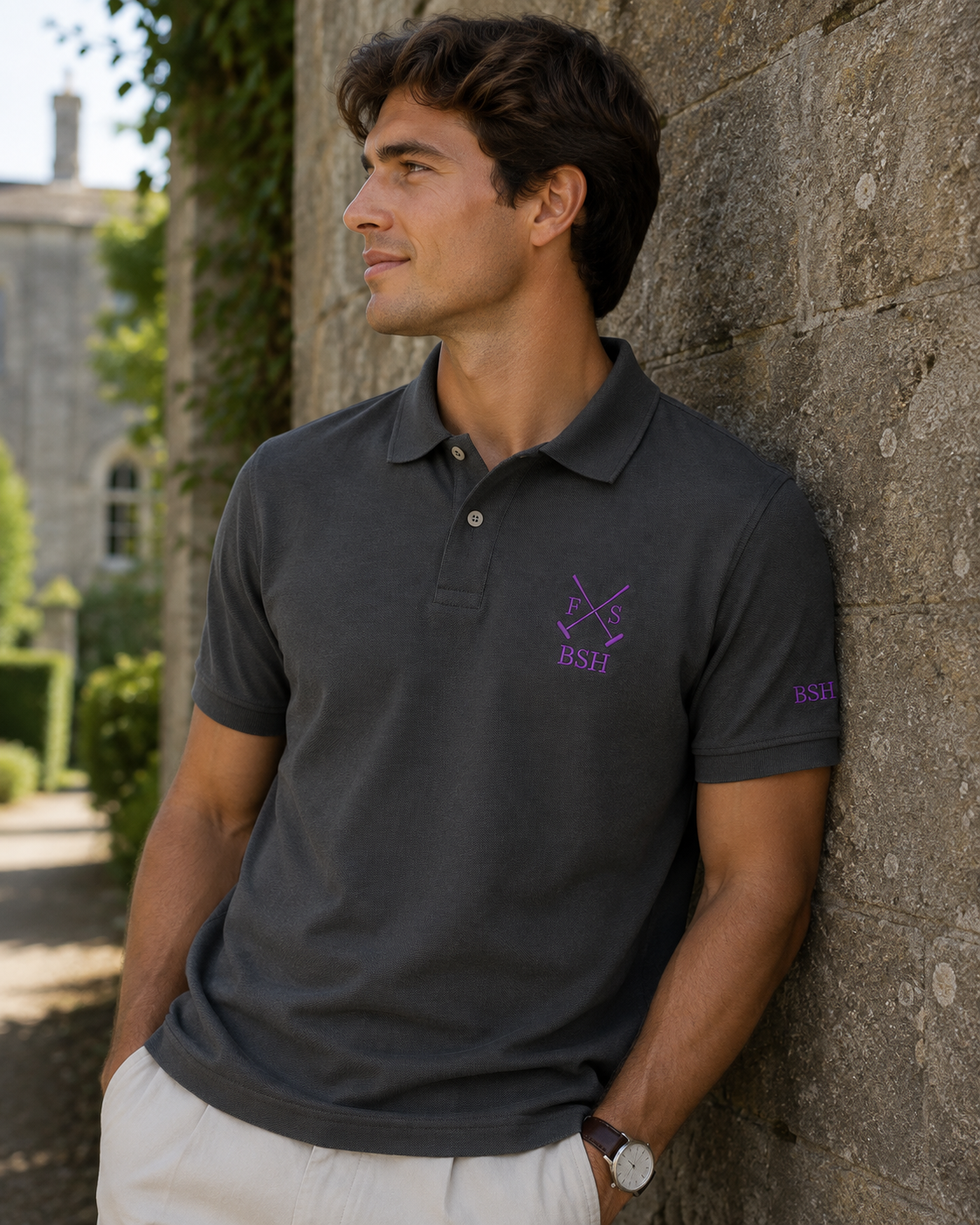 Fieldstone Belford Slim Fit Polo - Battleship Grey