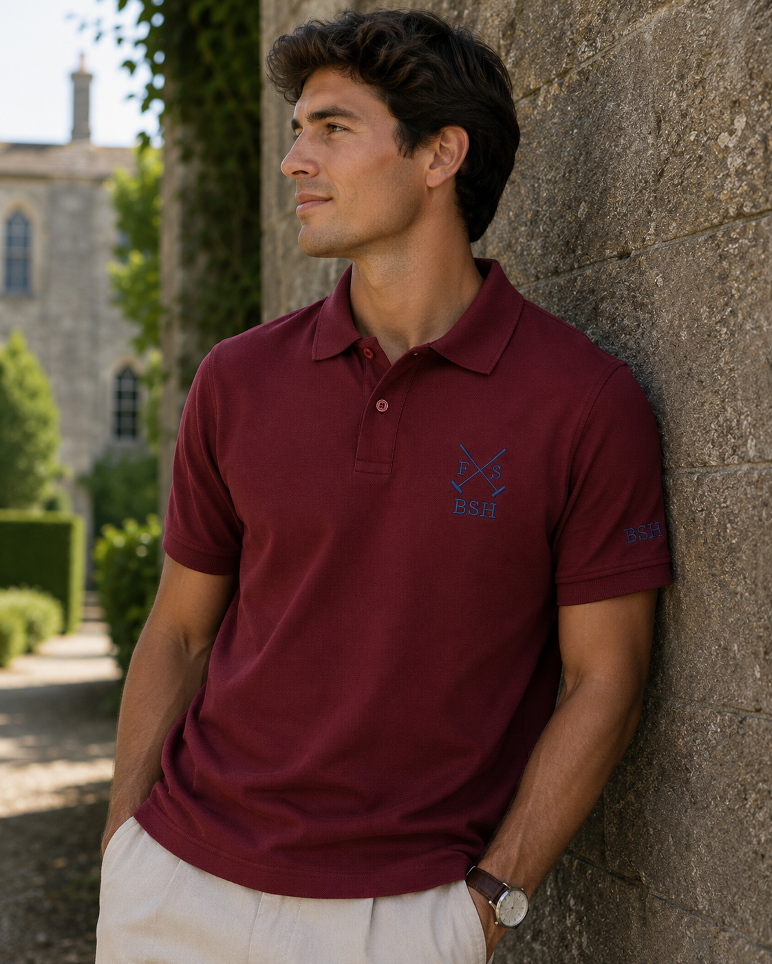 Fieldstone Belford Slim Fit Polo - Maroon