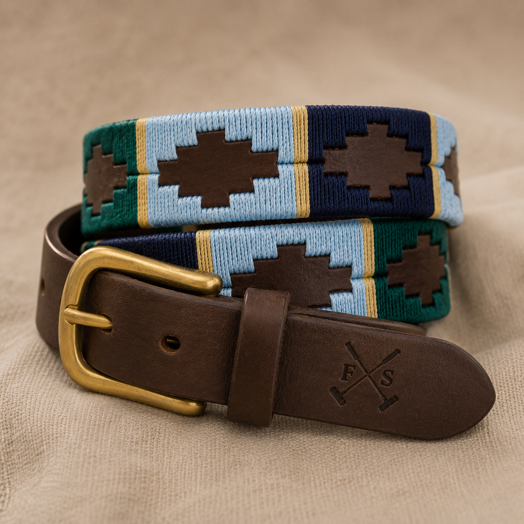 Jaipur Polo Belt - Blue and Green