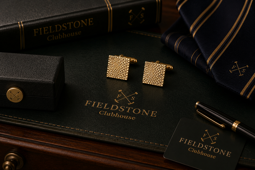 Gold-Tone Pin-Dot Cufflinks