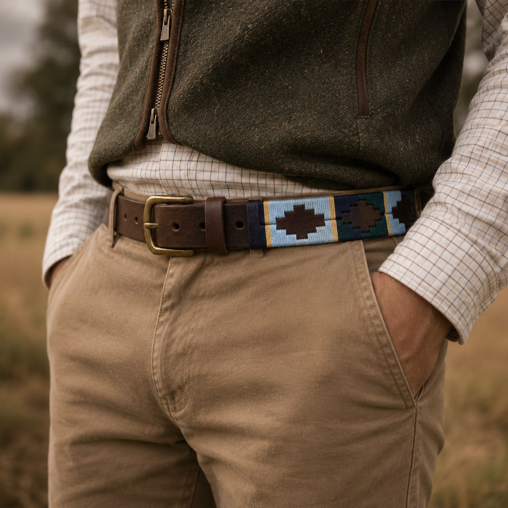 Jaipur Polo Belt - Blue and Green