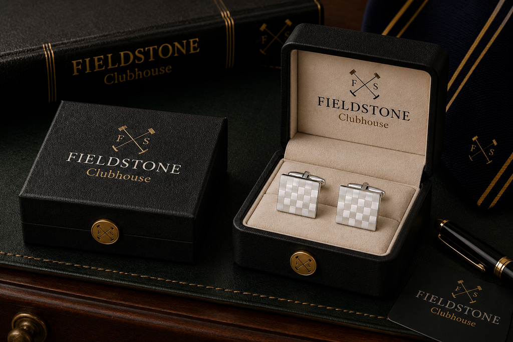 Silver Chequeboard Cufflinks