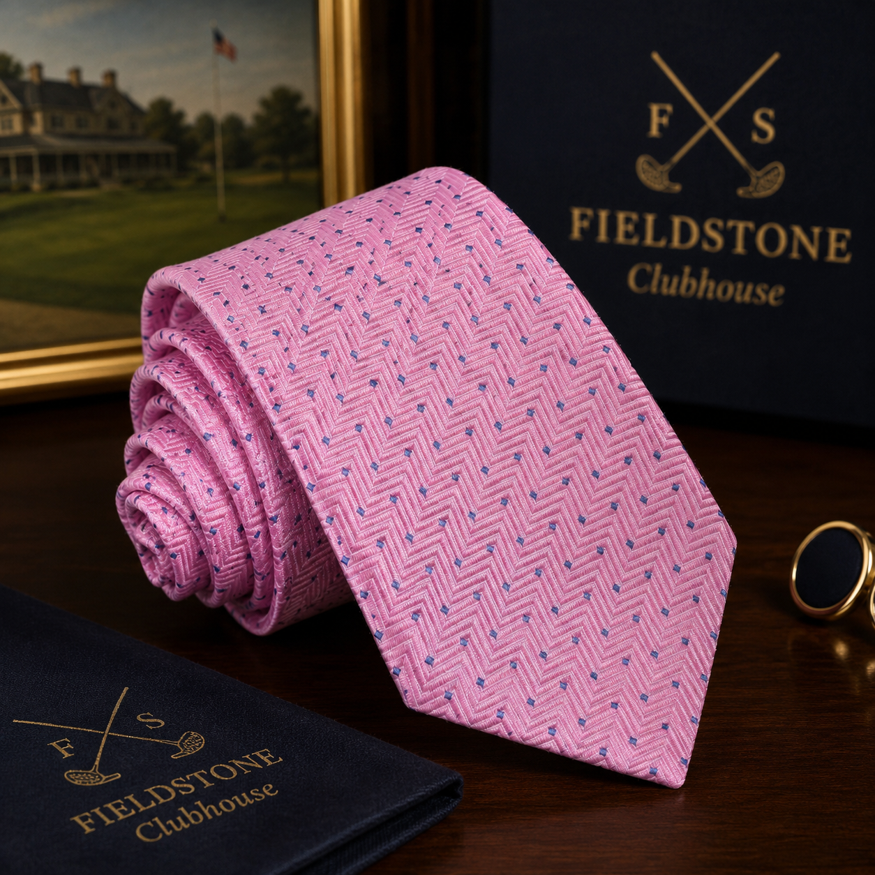 Necktie - Pink and Blue