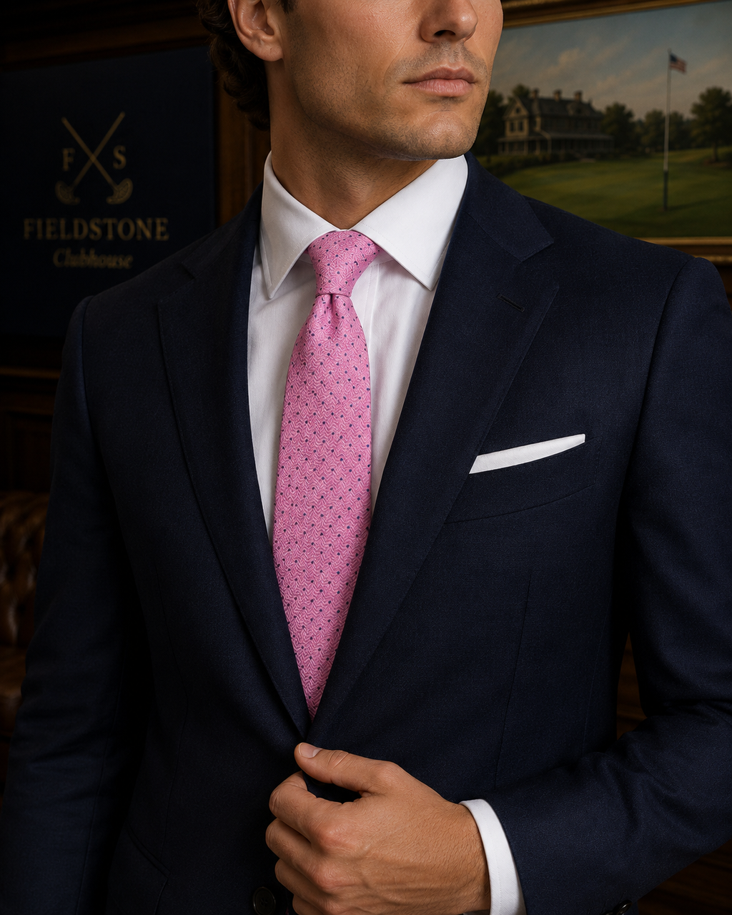 Necktie - Pink and Blue
