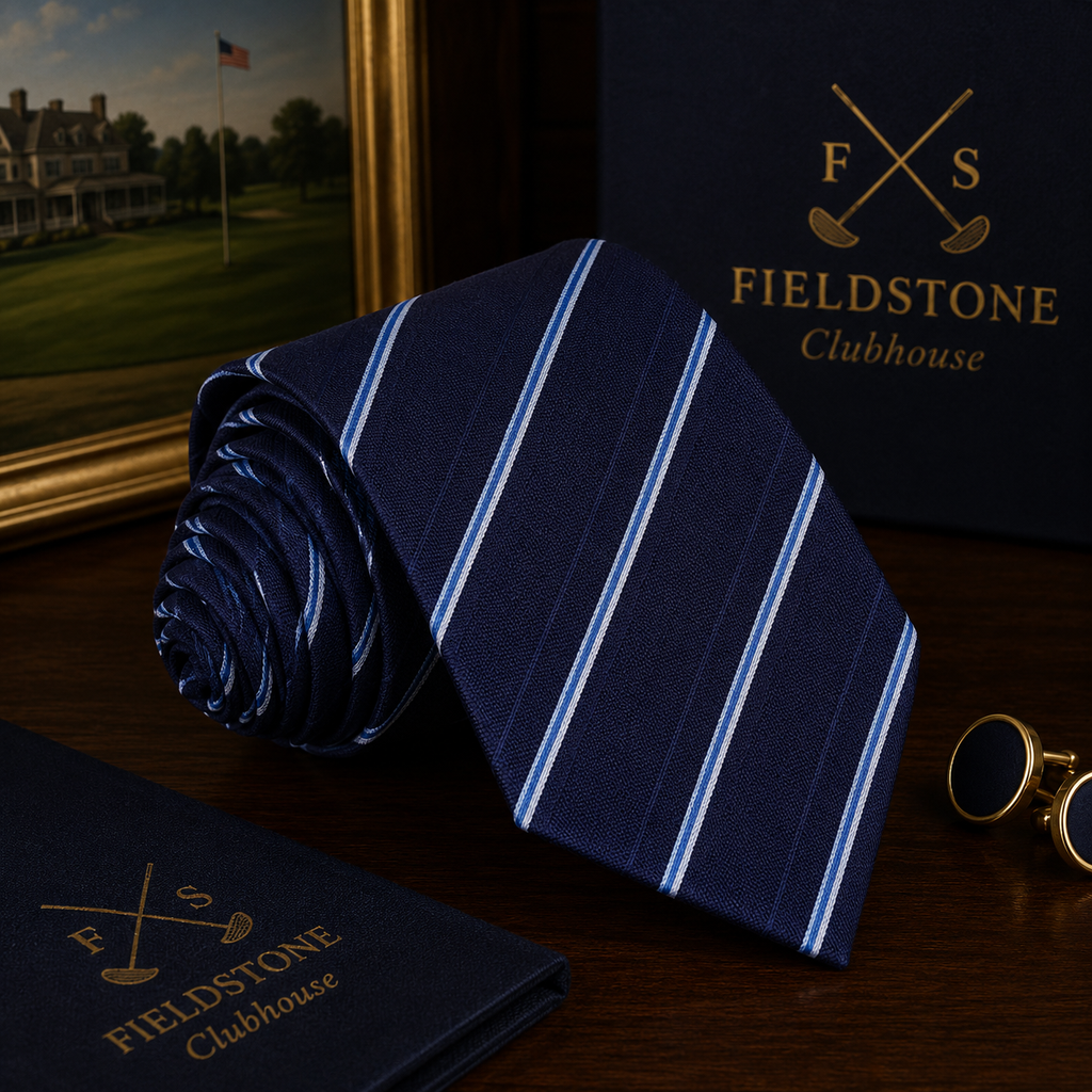 Necktie - Blue mixed stripe