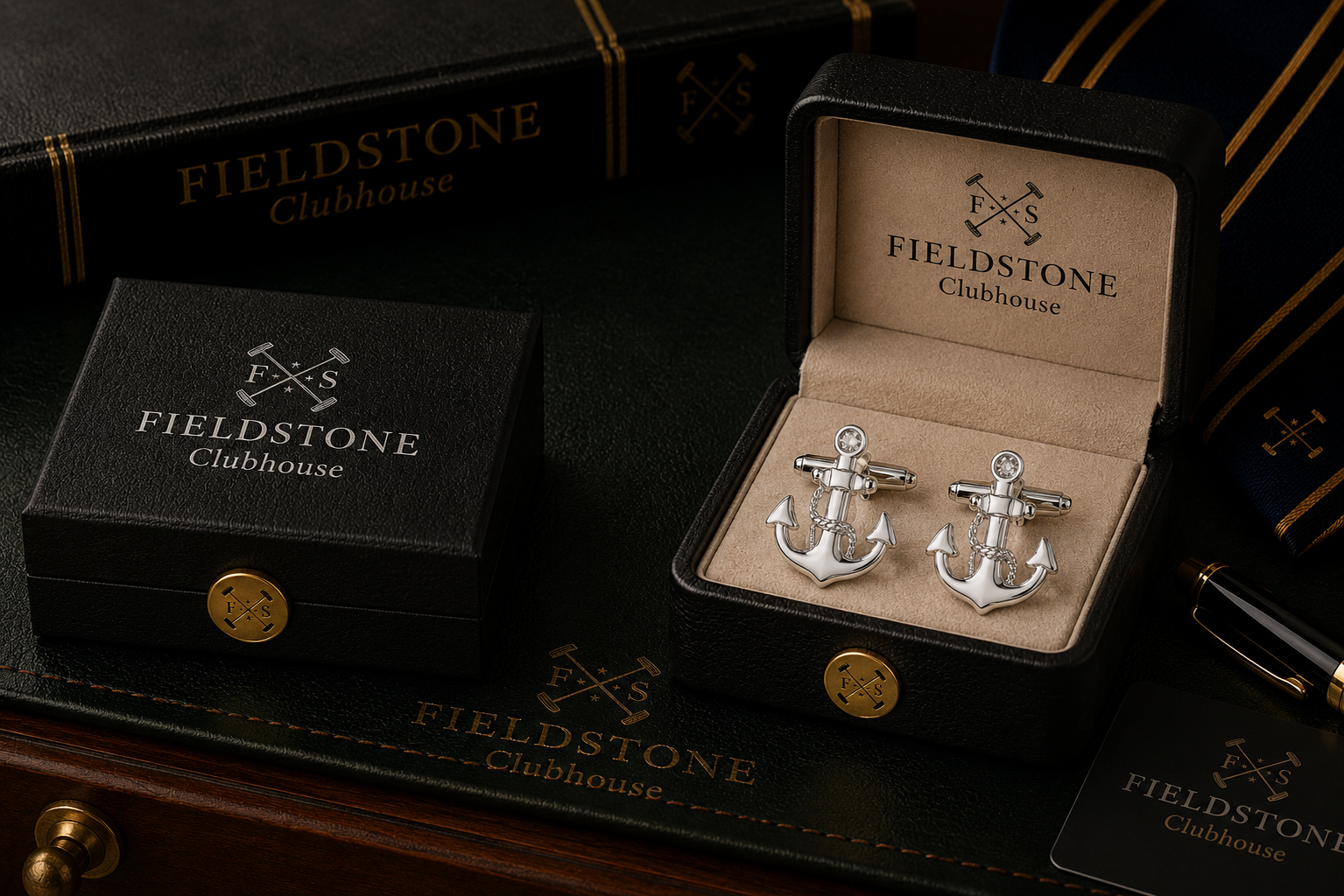 Silver Anchor Cufflinks