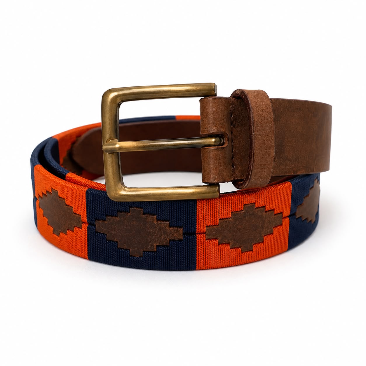Jaipur Polo Belt - Blue and Orange